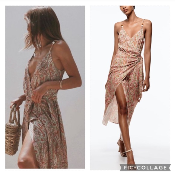 Zara Dresses & Skirts - ZARA paisley print wrap summer dress blogger favorite